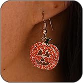 Halloween Earrings for Women Halloween Drop Dangle Earrings Funny Skull Spooky Ghost Pumpkin Spider Witch Punk Knife Dagger Earrings Gothic Costume Party Halloween Jewelry