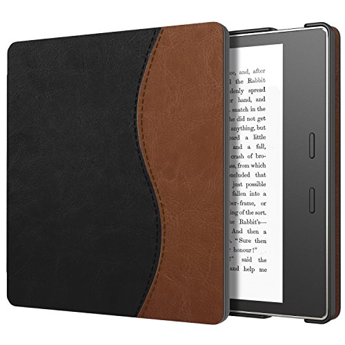 Moko Case for All-New Kindle Oasis (9th Generation, 2017 Release) - Slim Fit Premium PU Leather Protective Cover with Auto Wake/Sleep for Amazon Kindle Oasis E-Reader Case, Dual Color