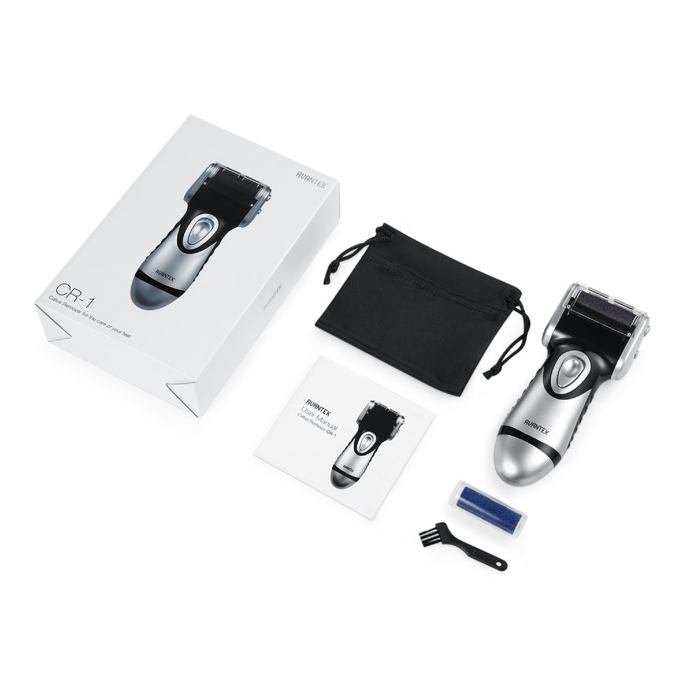 AVANTEK Elektrische Hornhautentferner zur Fußpflege, 100% Wasserfest, Pediküre Werkzeug inkl. 2 Schleifrollen