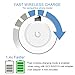Fast 10W Wireless Charger, BEZALEL Qi10 Fast Charge Qi Charging Pad for Samsung Galaxy Note 8/5 S9 S9+ S8 S8+ S7 S6 Edge+, Sony Xperia XZ2, iPhone X, 8, 8 Plus [Sleep Friendly] No AC Adapter - White
