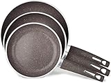 Priority Chef 3-Piece Nonstick Frying Pan Set, 100% Aluminum, Stylish Design and Durable Construction, Oven-Safe and Dishwasher-Friendly