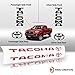Haru Creative - Toyota Tacoma 2016 2017 2018 Door Sill Protector Letter Overlay VInyl Decal (Four Door Set) - Gloss Red