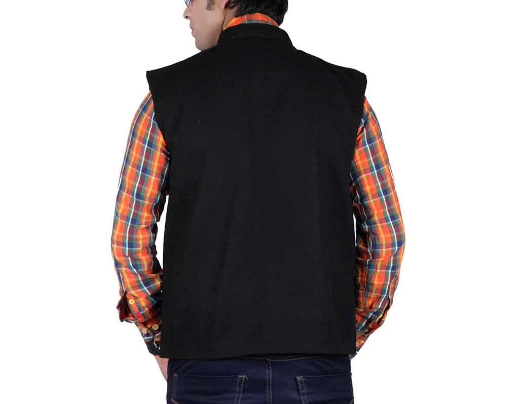 vivid bharti men's woolen nehru jacket