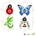 GardenlyMe Rain Protection Coating Outdoor Metal Wall Decor Set of 4 Cute Small Metal Outdoor Wall Art for Outdoors Garden and Indoors Living Room Decorations