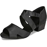 YYTing Women Swing Latin Ballroom Dance Shoes (Suede Sole, Elastic Closure) 1.5 inch Heel YT27