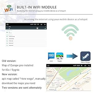 CAMECHO 7 Pollici Autoradio 1 Din GPS con schermo Supporta Bluetooth/FM Radio/WiFi/Mirror Link per telefono Android iOS - immagine 7