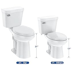 Two Piece Toilets Elongated, 21" Extra Tall Toilet