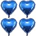 24 pcs blue Heart Shape Foil Mylar Balloons for birthday party decorations, Wedding decorations, engagement party , celebration , holiday , show, party activities.（size:18