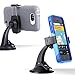 iBOLT miniPro Window / dash car mount for iPhone 5, 5c, 5S, iPhone 6, Samsung Galaxy S5 S4, Note 3, 4 & HTC One M8, works with protective cases.