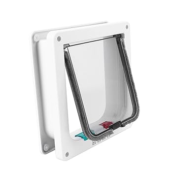 Yutiny Cat Flaps 4 Way Lockable Cat Puppy Door Smart Pet Door