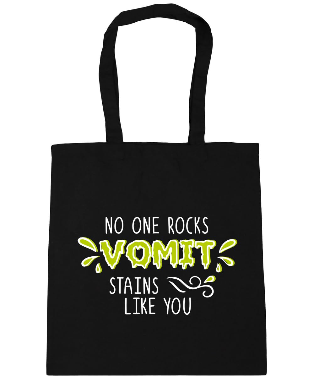 Hippowarehouse No One Rocks Vomit Stains Like You Tote Shopping Gym Beach Bag 42cm x38cm, 10 litres