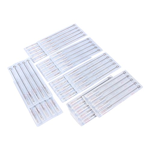 50Pcs Disposable Professional Stainless Steel Tattoo Tip Set Round Liner Tattoo Needles(1RL/3RL/5RL/7RL/9RL)