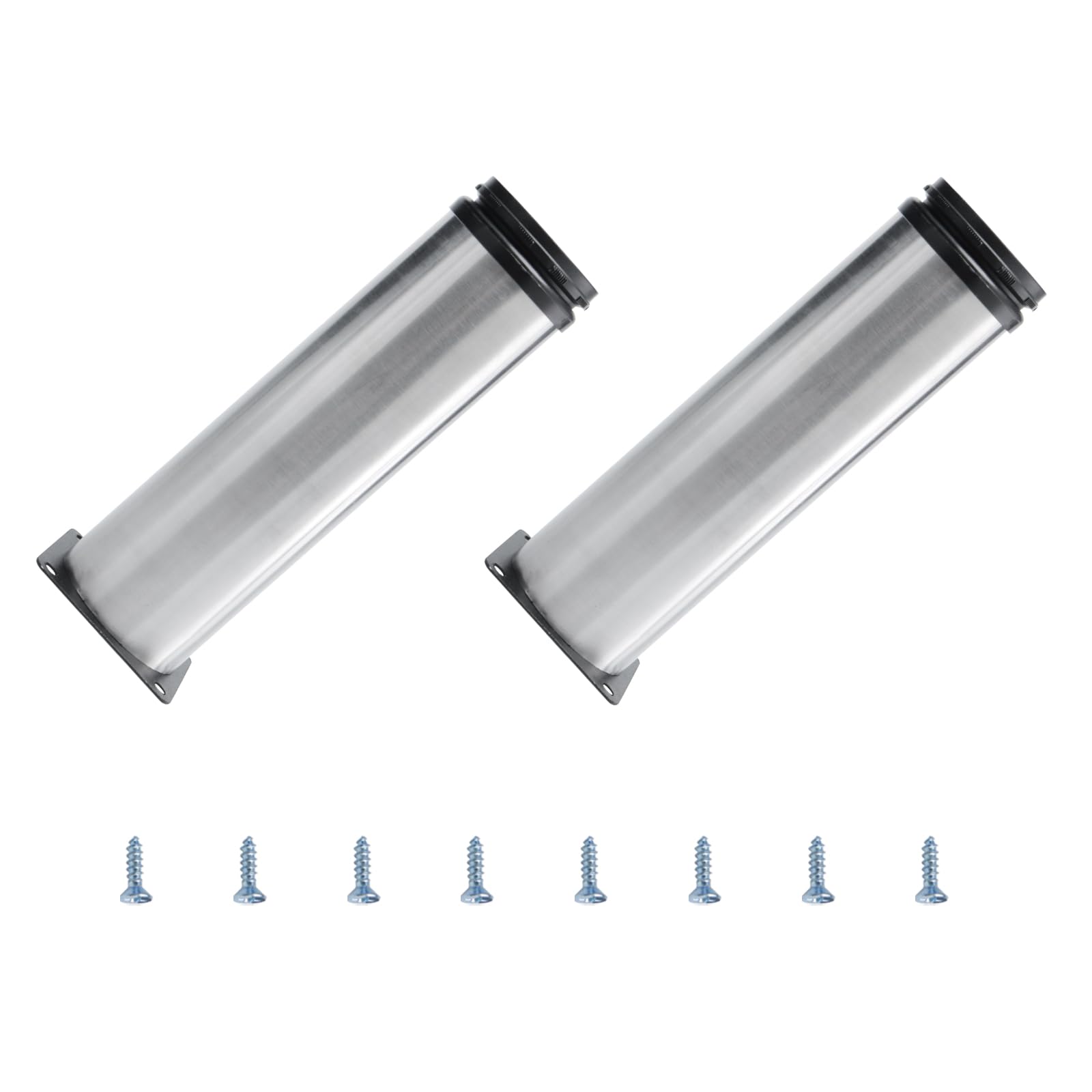 METALLIXITY Furniture Legs (7 Inch Height) 2Pcs, Stainless Steel Furniture Cabinet Metal Legs with Screws - for Home DIY Projects, Sofa Legs, Chair Legs, Table Legs