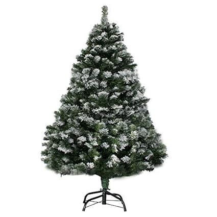 Andreas Dell Weihnachtsbaum 120-210cm Grün mit Schnee Effekt LED Christbaum Künstlicher Tannenbaum Kunstbaum Weihnachten (Grü