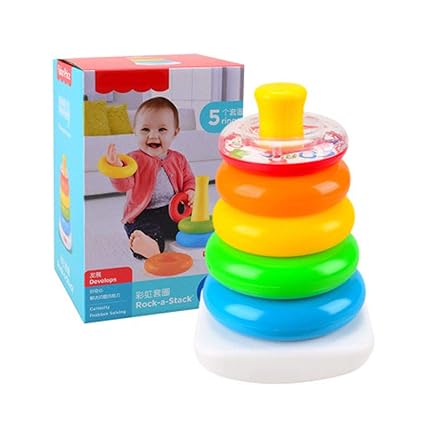 Roboco Multi Colors Ring Pyramid Baby Puzzle #toys #for #brain #development Roboco Multi Colors Ring Pyramid Baby Puzzle