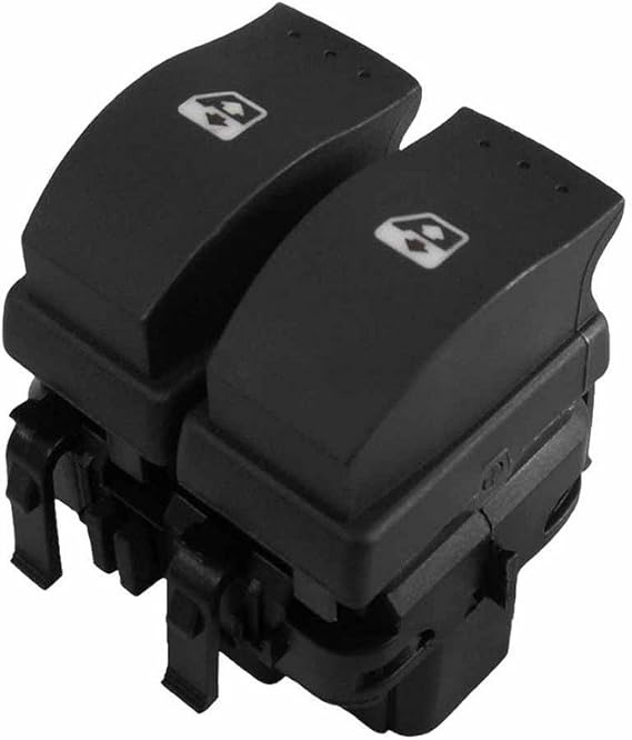 Interrupteur Vitre Conducteur Interrupteur L&egrave;ve-Vitre Avant Gauche - Compatible Renault Clio 2, Megane 2, Scenic 2 Prise Grise 10 Broches