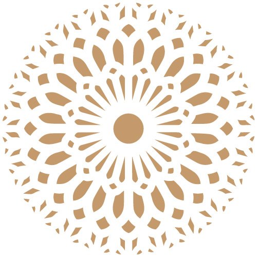 All Stone Damask Deco 083 Mandala Measurements: Stencil 20 x 20 cm – Design 18 x 18 cm