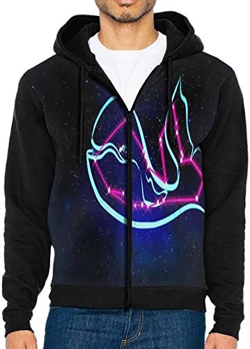Hoodies For Men Glow In The Dark Full Zip Fashion Athletic Printed Sweatshirt Pullover Jackets