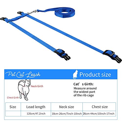 image for Love Pet Home Cat Harness, Adjustable Harness Nylon Strap Collar with 