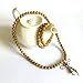 Wood Bracelet Tibetan Buddhist Link Wrist Sandalwood Beads Prayer Mala Elastic (108beads-wenge)