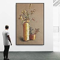 Framed Canvas Wall Art Flowers Canvas Prints Home Artwork Decoration for Living Room,Bedroom - 16x24 inches