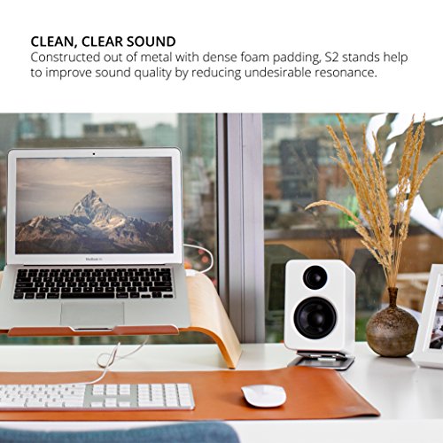 Kanto S2 Desktop Speaker Stands for Small Speakers, Stainless Steel Pricepulse