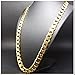 Gold chain necklace 9.1MM 24K Diamond cut Smooth Cuban Link with a. USA made