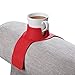 HIT PRODUCTS CouchCoaster® - Original & Patented Armrest Couch Cup Holder, Rosso Red - A Weighted, Silicone, Anti Slip Coaster Stops Spills On Your Sofa, Armchair Or Recliner & Keeps Drinks in Reach