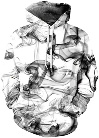 Funny Hoodies Unisex Cool Fashion Printed Watercolor Dreamy Smoke Lines Thin Style Autumn 3D Hoodie Sweatshirt