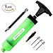 Dimples Excel Ball Pump for Soccer Basketball Football Volleyball Water Polo ball, Needles and Nozzles Included (1 Pack -- Green)