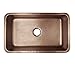 Sinkology SK202-30AC Transitional Orwell Undermount Handmade Solid Copper 30 In. Single Bowl Kitchen Sink In Antique Copper, 30-Inch, Hammered Antique Copper