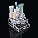 MCB Home Essentials-Acrylic Makeup & Cosmetic Jewelry Organizer -Storage Display Box with 2 Set of Drawers Great Birthday Present