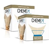 Chemex Bonded Filter - Natural Square - 100 Count (Pack of 2) - Exclusive Packaging