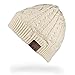 Onedayshop Wireless Music Hat Warm Beanie Hat Built-in Stereo Speaker Handsfree Call Answer Hat (White)