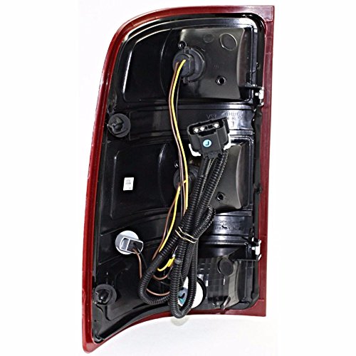 Fits for 07-10 GMC Sierra / 12-13 GMC Sierra 1500 SLT/WT Right Passenger Tail Lamp Assembly w/Red Border EXC Dual Rear Wheels