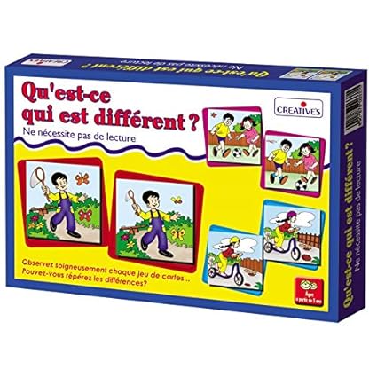 StonKraft Whats Different (French) | Language Independent | Preschool Learning Toys | Educational Toys | Learning Games | Matching Games for Kids & Toddlers