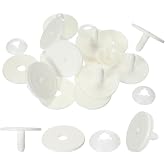 PATIKIL 55mm Doll Joints, 10 Set Plastic Removable Animal Joints Connector Engage Bolt for Bear Soft Limbs Making Head Joints DIY Crafts Accessories, White