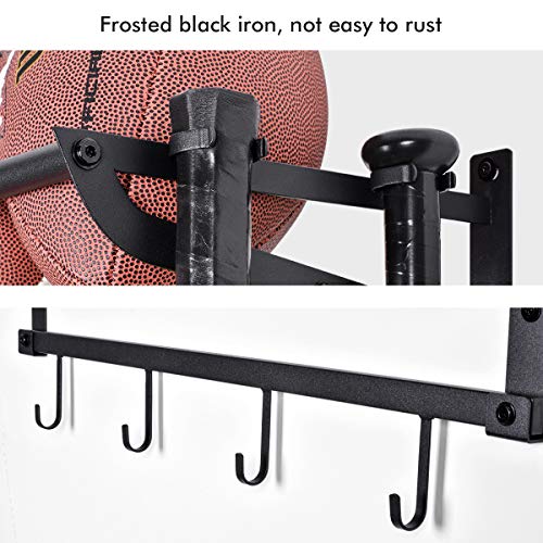 Sunix Sports Equipment Storage, Ball Storage Rack Basketball Holder