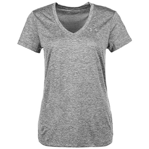 Under Armour Women's Tech V-Neck Twist Top, Graphite (040)/Metallic Silver, Medium