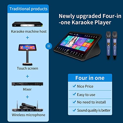 Karaoke Machine, Professional AllinOne Karaoke System, 4T Karaoke