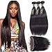QTHAIR 8A Brazilian Virgin Hair 13x4 Lace Frontal 100% Unprocessed Human Hair Lace Frontal Brazilian Straight Human Hair Natural Color