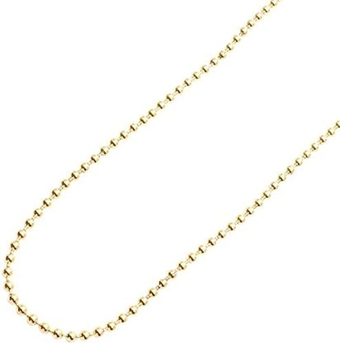 Amazon アクセサリーショップピエナ メンズ ユニセックス ネックレス チェーンのみ ボールチェーン シンプル 日本製 引き輪金具 ゴールド チェーン 通販