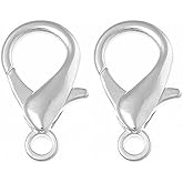 100pcs Silver Plated Trigger Lobster Claw Clasp 10mm (0.39 Inch) Small for DIY Craft Bracelet Necklace Jewelry Making CF41-4