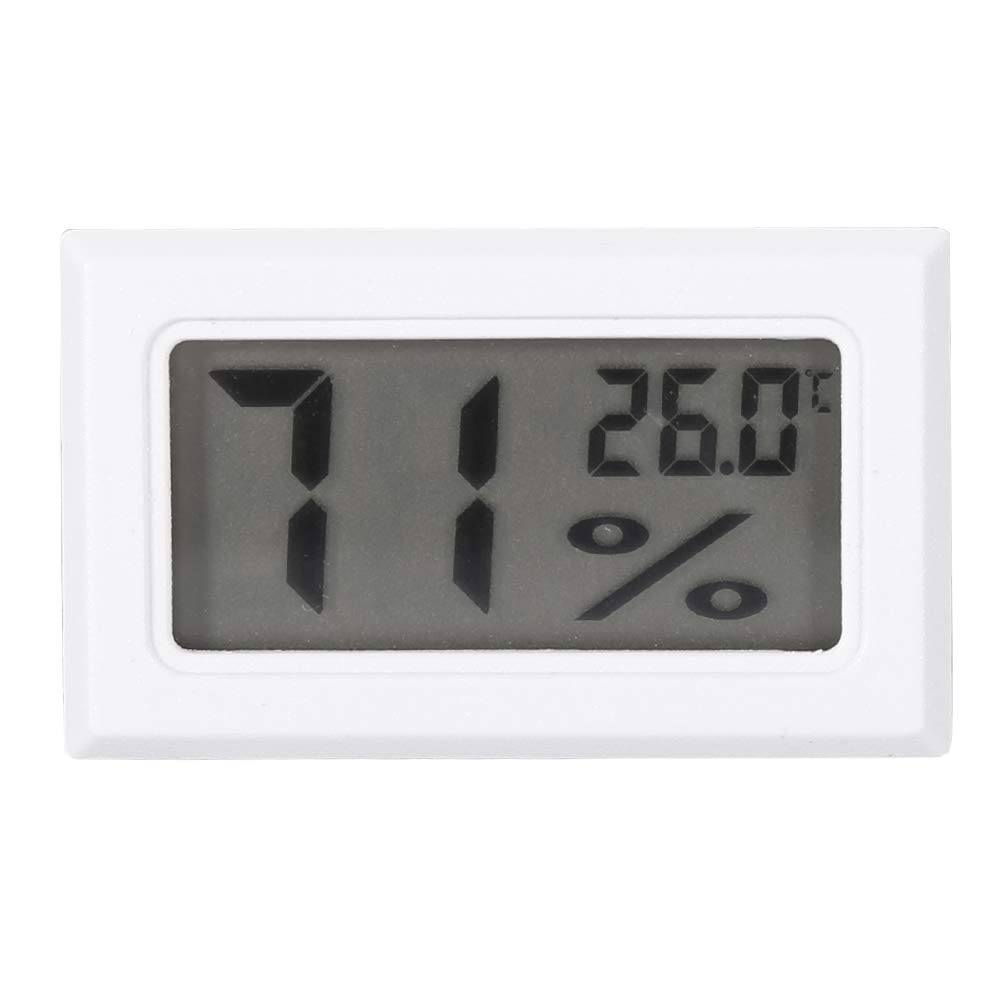 Indoor Room Thermometer Digital LCD Humidity Meter Hygrometer and Humidity Monitor for Home Office Greenhouse Comfort(White)