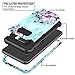 Casetego Compatible with Galaxy S8 Plus Case,Floral Three Layer Heavy Duty Hybrid Sturdy Shockproof Full Body Protective Cover Case for Samsung Galaxy S8 Plus,Blue Flower