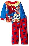 Marvel Boys' Toddler Boys' Spiderman Ultimate 2-Piece Fleece Pajama Set, Red, 3T