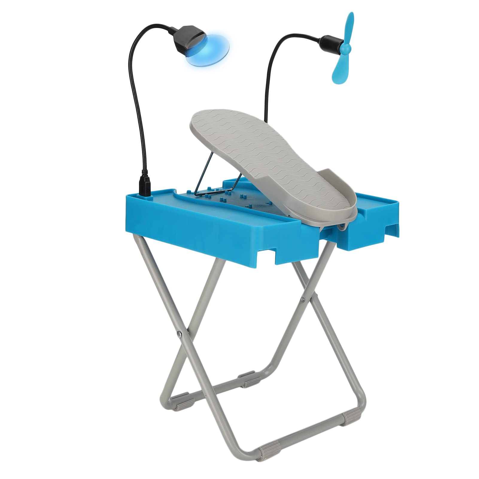 Pedicure Foot Rest with LED Fan and Magifier, Adjustable Pedicure Foot Stool Footcare Platform for Beauty, Salon, Spa and Home