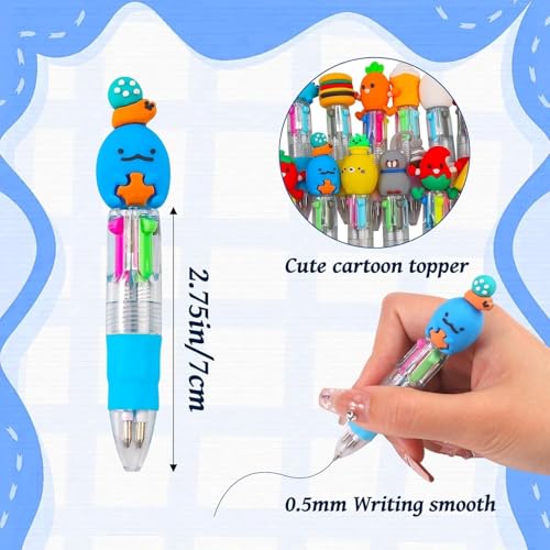20Pcs Mini Multicolor Pens in One 4-in-1 Cute Pens Bulk for Kids,Assorted Styles Ballpoint Pen for Office School Student Kids Present,Birthdays and Children's Party Favors Gifts,Teacher School Supplie