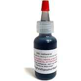 Pro-Grade Black Rubberized Speaker Repair Adhesive Glue (1/2 oz) - Dries Black