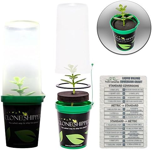 CLONE SHIPPER LED LIGHTING PLANT CUTTINGS CONTAINER HYDROPONIC CLONE DOME + TWIN CANARIES CHART - 1 PIECE